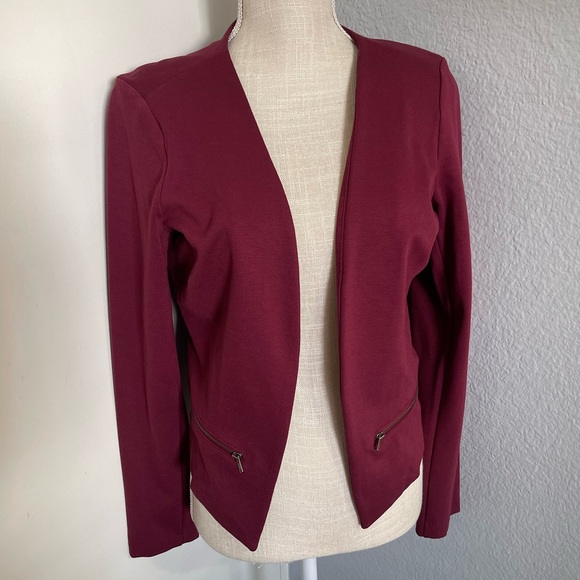 Stoosh Jackets & Blazers - Deep Red Burgundy Blazer